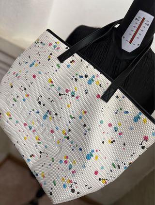 Borsa Desigual reversibile splatter