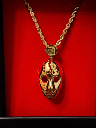 Colgante Eminem Máscara Hockey Oro