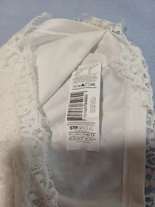 Vestido blanco encaje corto y accesorios