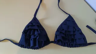 Bikini Talla S Negro y Estampado Floral