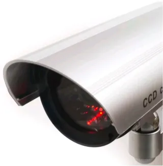 4 Telecamere Finte Sorveglianza Esterno Luce Led