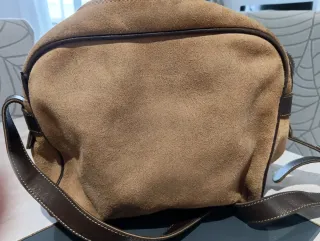 Bolso de piel ante y cuero
