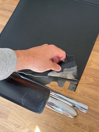 Silla Mid Century Negra y Plateada