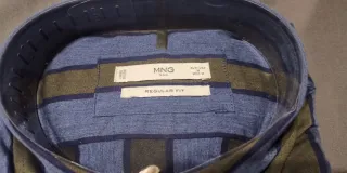 Camisa Mango Rayas Azul y negra Talla M