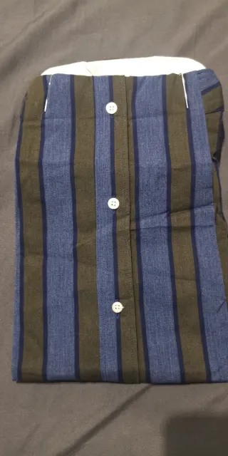 Camisa Mango Rayas Azul y negra Talla M