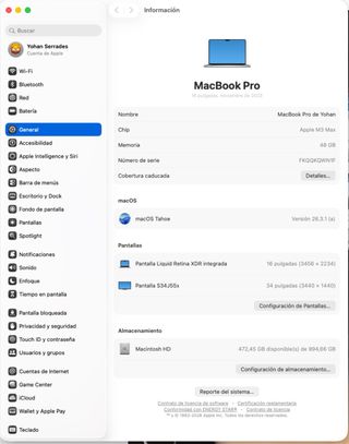 MACBOOK PRO 16” M3 MAX – 48GB RAM / 1TB