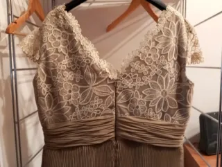 Abito cerimonia corto pizzo floreale