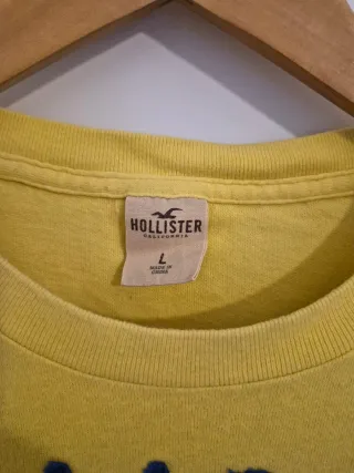 Camiseta Hollister Surf Academy Amarilla Talla L
