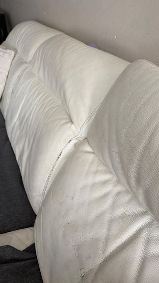 Sofá chaise longue de piel auténtica