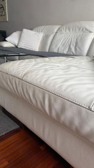 Sofá chaise longue de piel auténtica