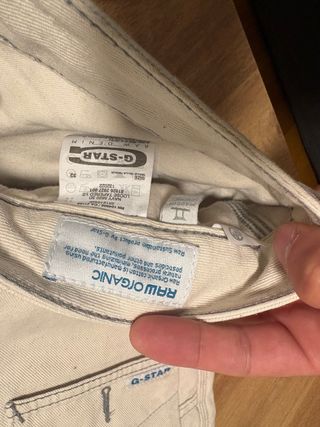 Pantalón corto G-Star RAW beige/blanco