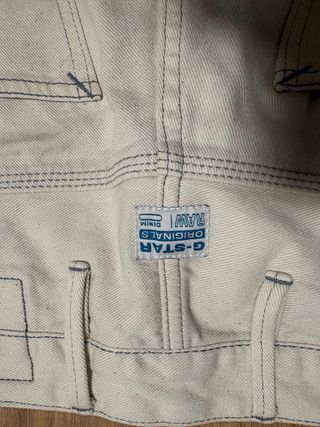 Pantalón corto G-Star RAW beige/blanco