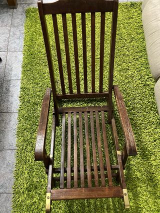 2 Tumbonas de madera y metal precio por unidad