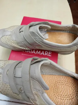 Zapatos mujer beige/plata