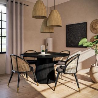 Sillas ratán Maisons du Monde negras