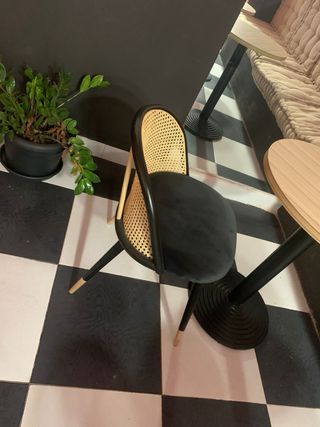 Sillas ratán Maisons du Monde negras