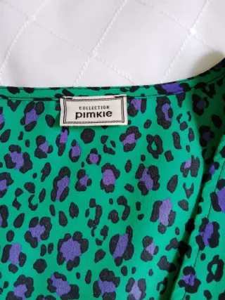 Blusa verde estampado leopardo Pimkie