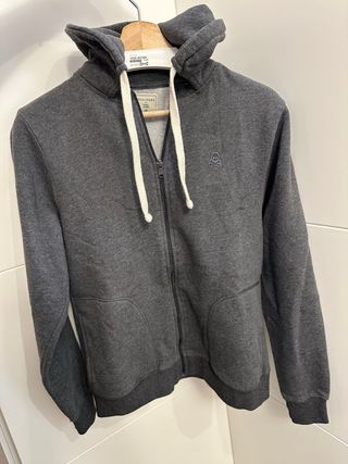 Sudadera SCPALERS Gris Capucha cremallera Talla XS