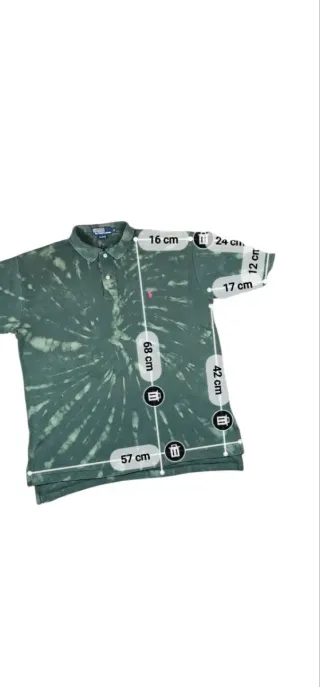 Polo Ralph Lauren Tie Dye Verde Taglia M