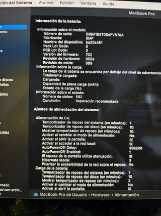 MacBook Pro 2014 A1502 Plata