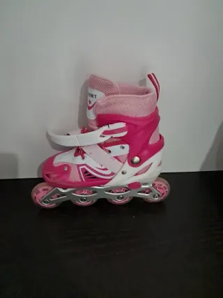 Patines en línea rosas ajustables talla 35-38