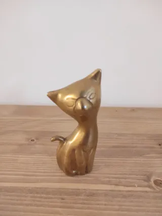Figura gato bronce