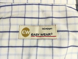 Camisa Easy Wear Cuadros Blanca