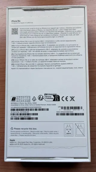 iPhone 16e 128gb Blanco con Factura