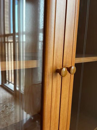 Vitrina de madera y cristal