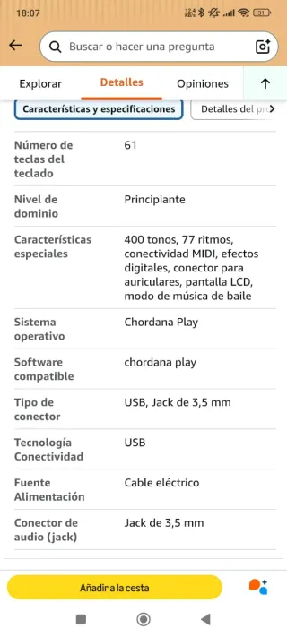 Teclado Casiotone CT-S200BK
