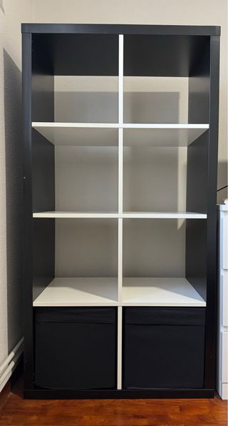 Librería Kallax Ikea Blanco y Negro