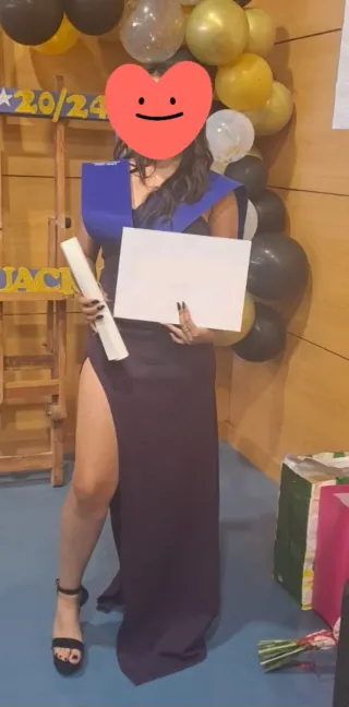 Vestido de graduación púrpura