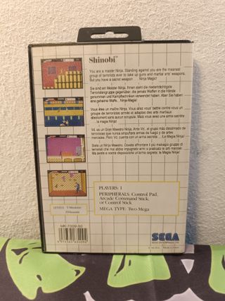 Shinobi Master System PAL ESP