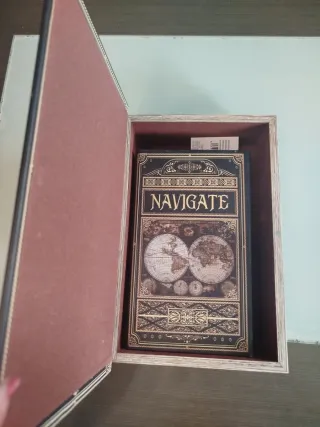 Set 2 Cajas Libro Navegación Madera