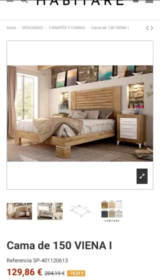 Somier + base 150cm - Urge Venta