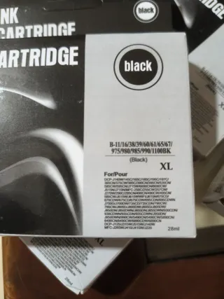4 Cartuchos Tinta ink cartridge Negro XL