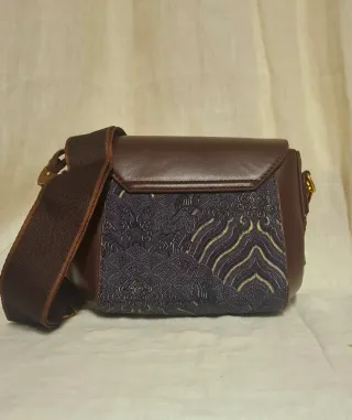 Borsa tracolla Mickey marrone