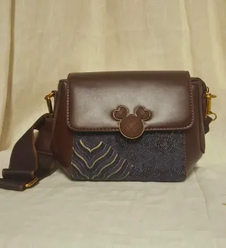 Borsa tracolla Mickey marrone