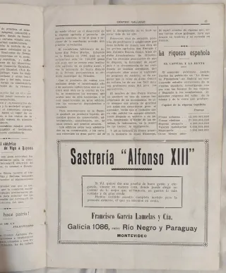 Revista Centro gallego Montevideo 1920