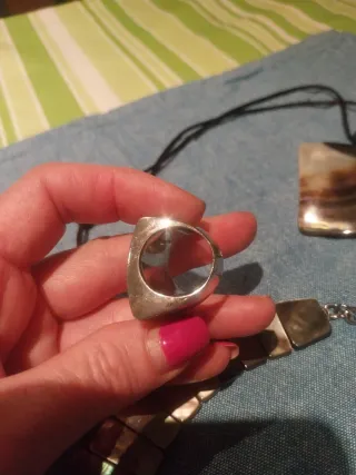 Conjunto Joyería Nácar y Plata 925.