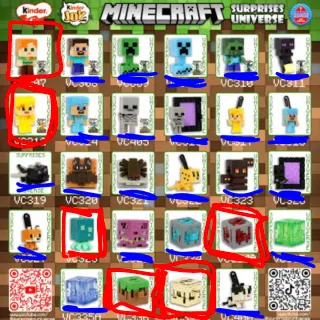 Figura Minecraft Kinder Joy