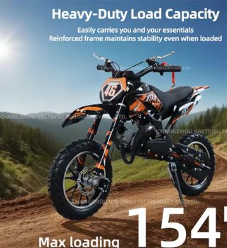 Pitbike Motocross 49cc Negro/Naranja