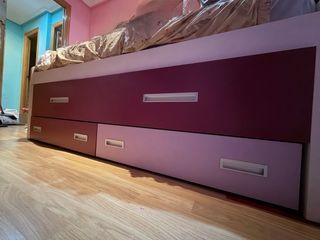 Cama convertible infantil doble cama y dos cajones