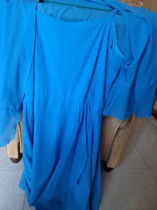 Vestido fiesta talla grande azul