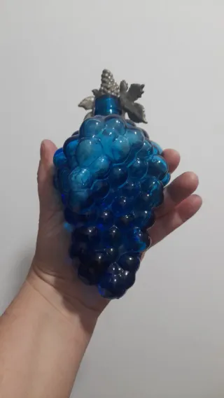 Bottiglia vintage vetro sfumato blu