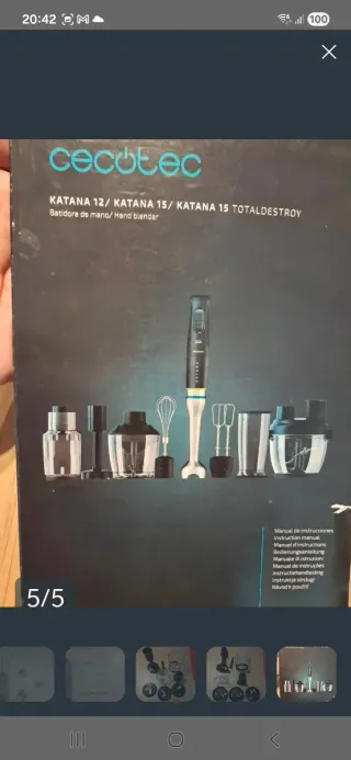 Accesorios Batidora Cecotec Katana 15