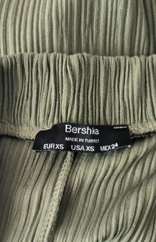 Pantalón ancho verde Bershka