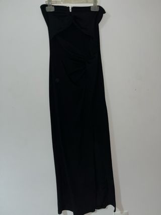 Vestido largo negro strapless