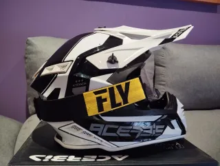 Casco Acerbis Off Road y gafas Fly Racing XS