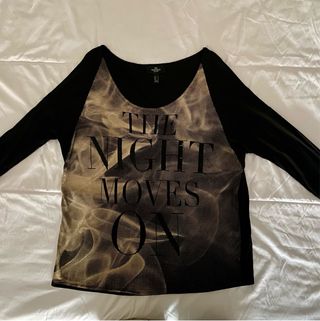 Camiseta Mango Negra y Beige Mujer